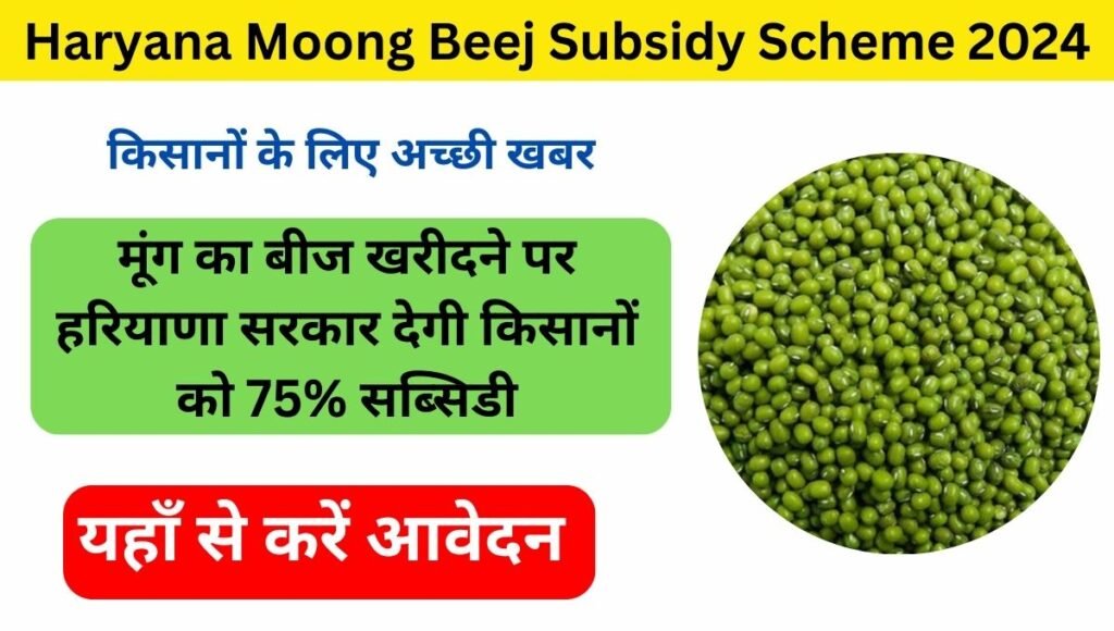 Haryana Moong Beej Subsidy Scheme 2024: मूंग का बीज खरीदने पर हरियाणा ...