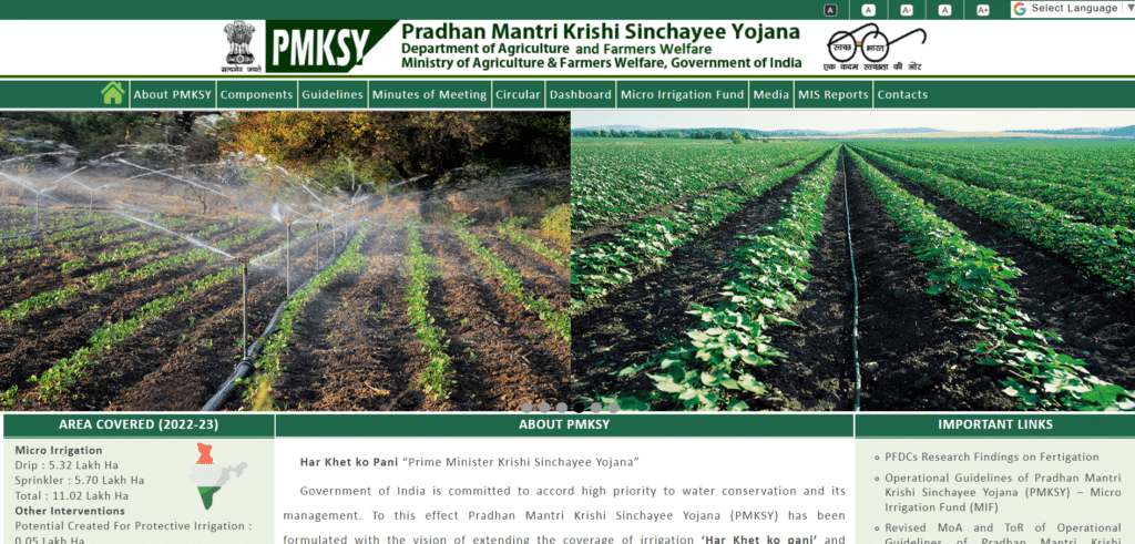 PM Krishi Sichai Yojana 2024