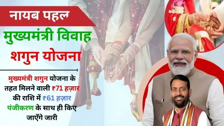 Mukhyamantri Vivah Shagun Yojana 2024 - Haryanagovt.com