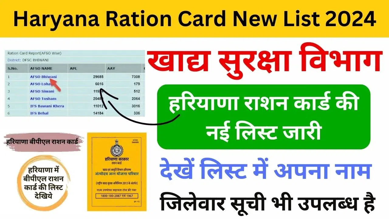 Haryana Ration Card New List 2024 - Haryanagovt.com