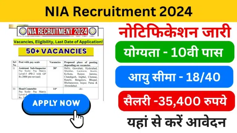 NIA Recruitment 2024