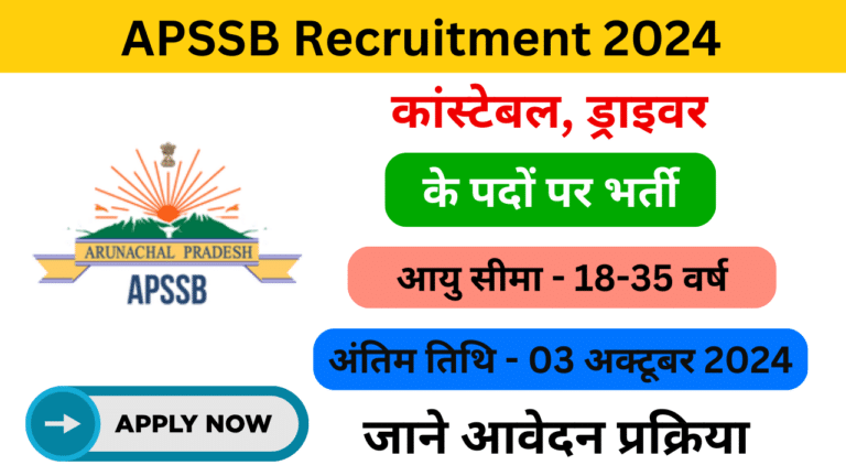 APSSB Recruitment 2024 - Haryanagovt.com