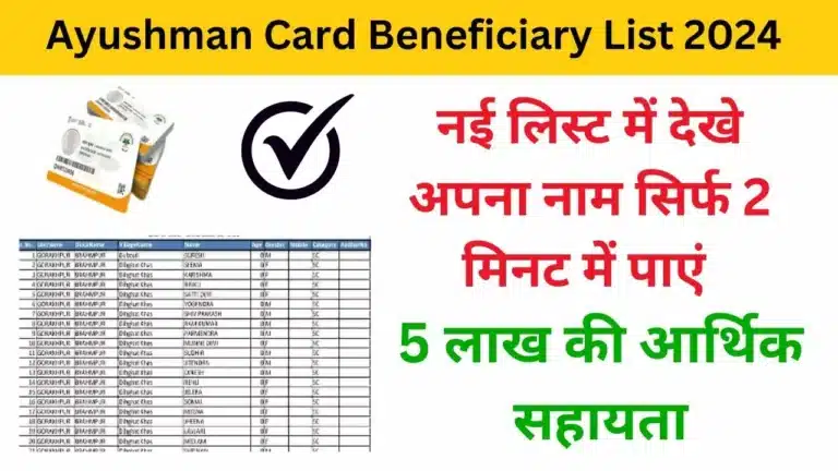 Ayushman Card Beneficiary List 2024- Haryanagovt.com