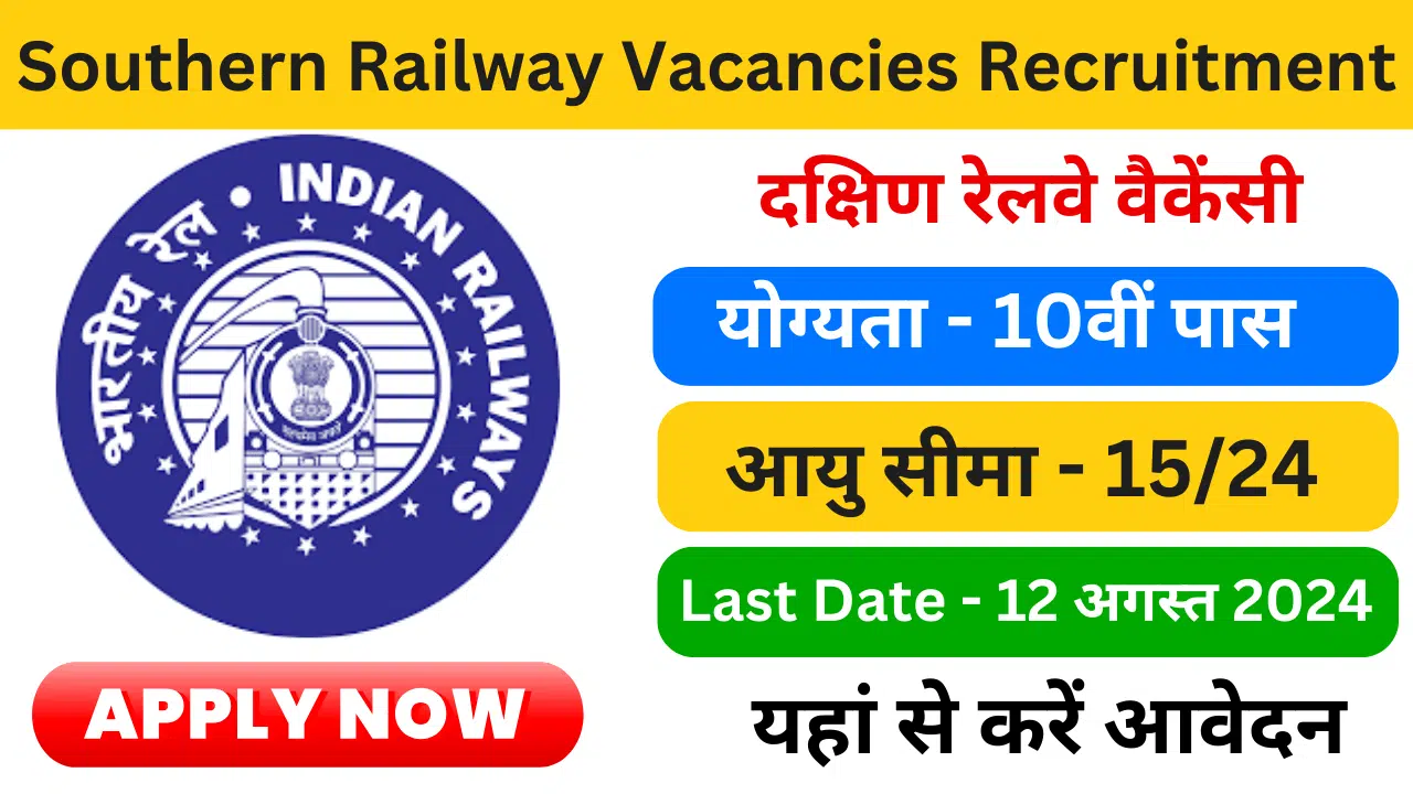 Southern Railway Vacancies Recruitment 2024