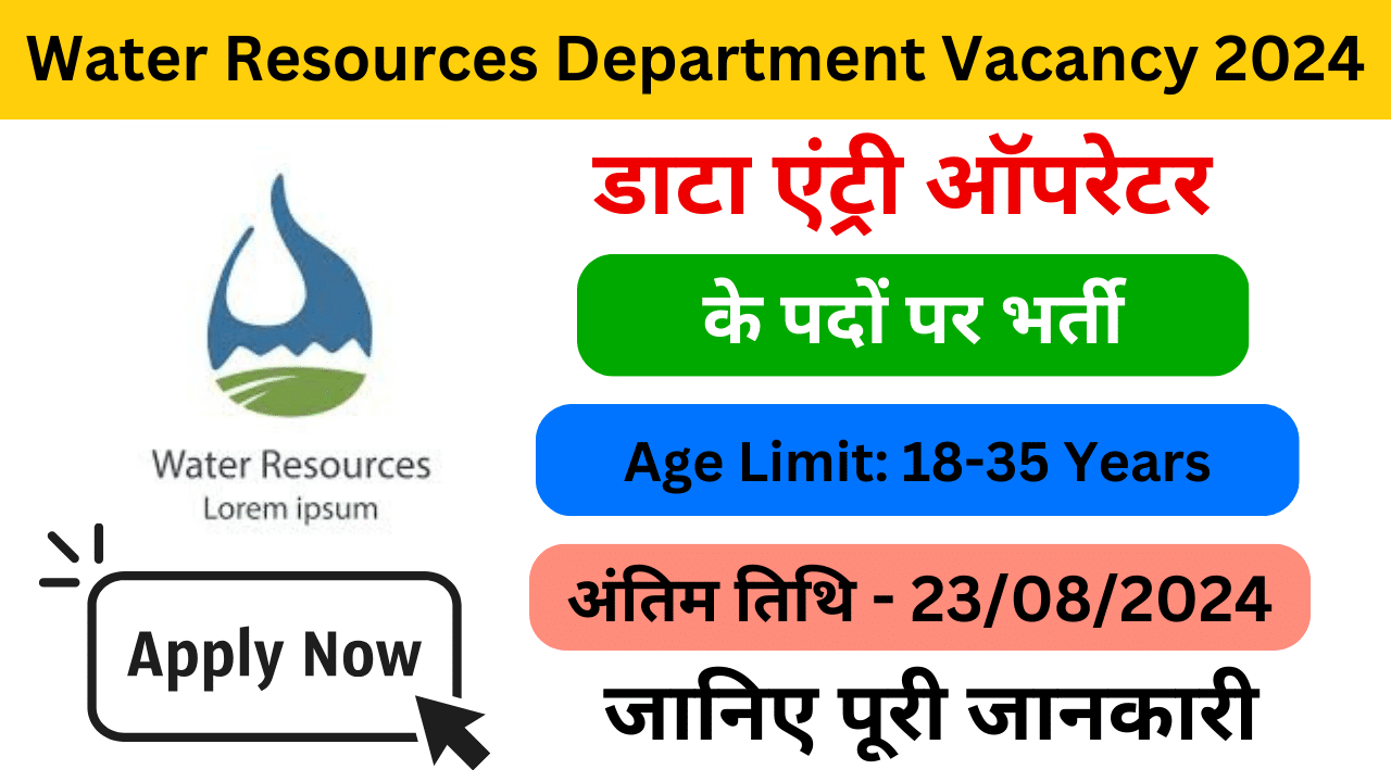 Water Resources Department Vacancy 2024