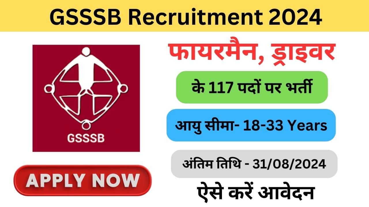 GSSSB Recruitment 2024 - Haryana Govt