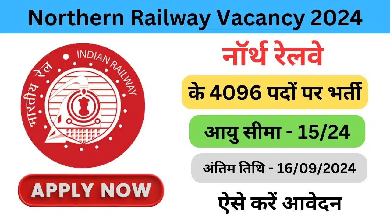 Northern Railway Vacancy 2024 haryanagovt.com