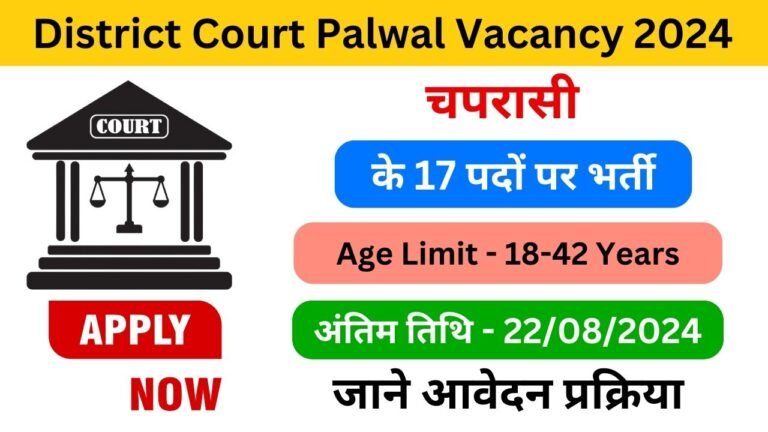 Palwal District Court Recruitment  2024