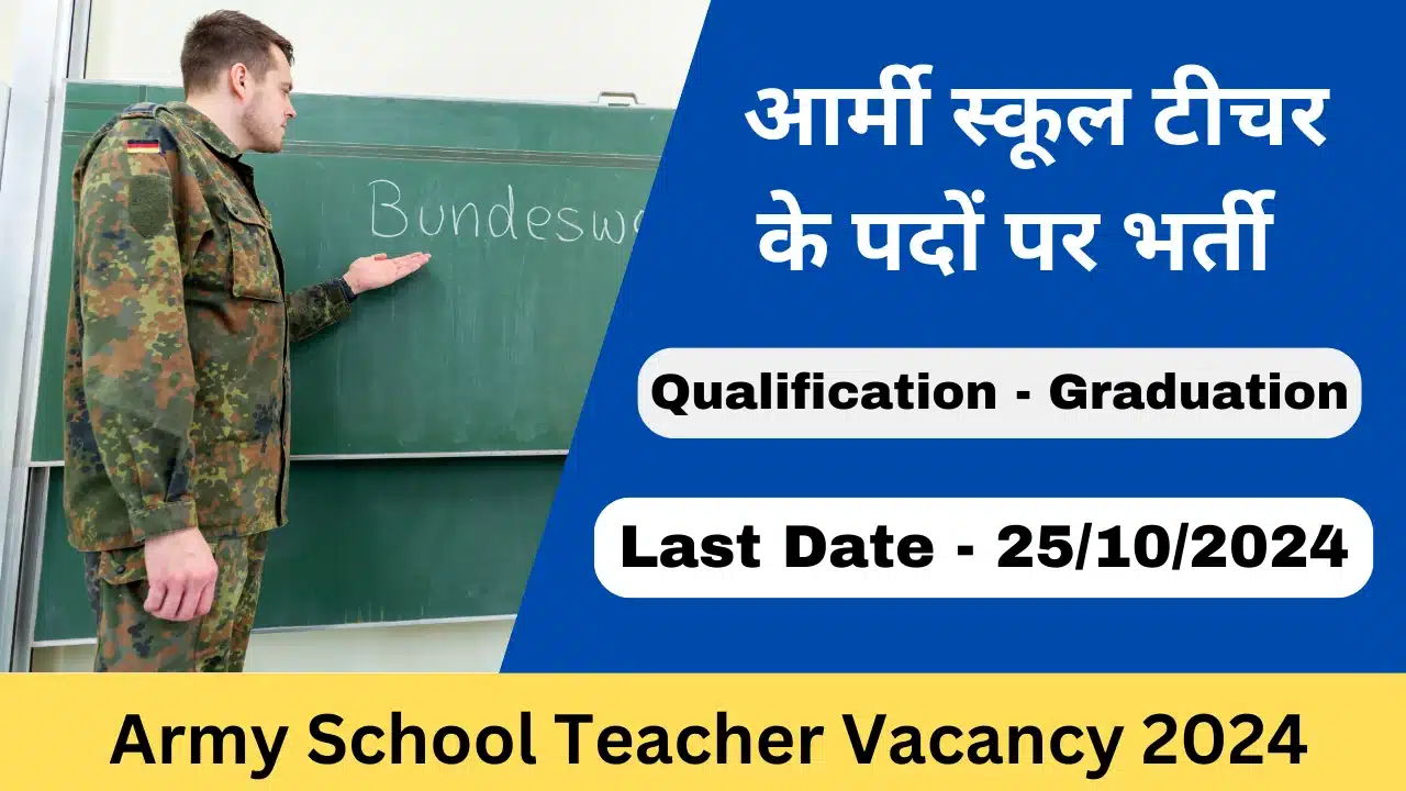 Army School Teacher Vacancy 2024